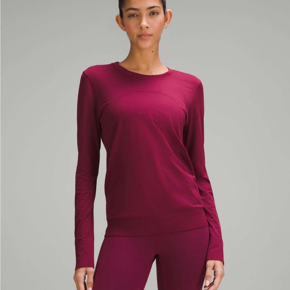 Lululemon Athletica Rich Burgundy Long Sleeve Top